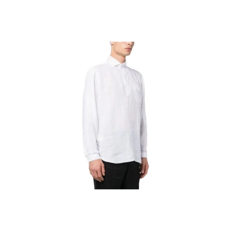LARDINI Linen Long sleeve Shirt-4
