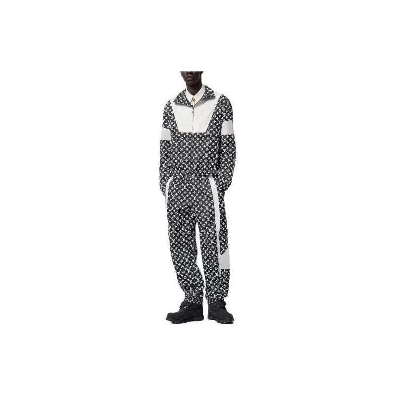 LOUIS VUITTON Monogram Printed Technical Track Pants-1