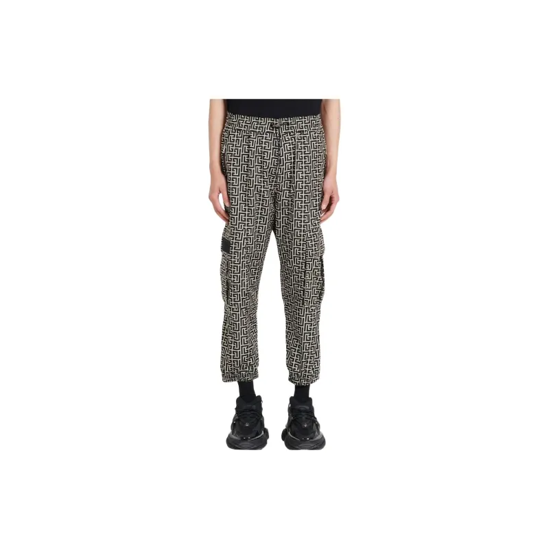 BALMAIN Monogram print Track Pants-4