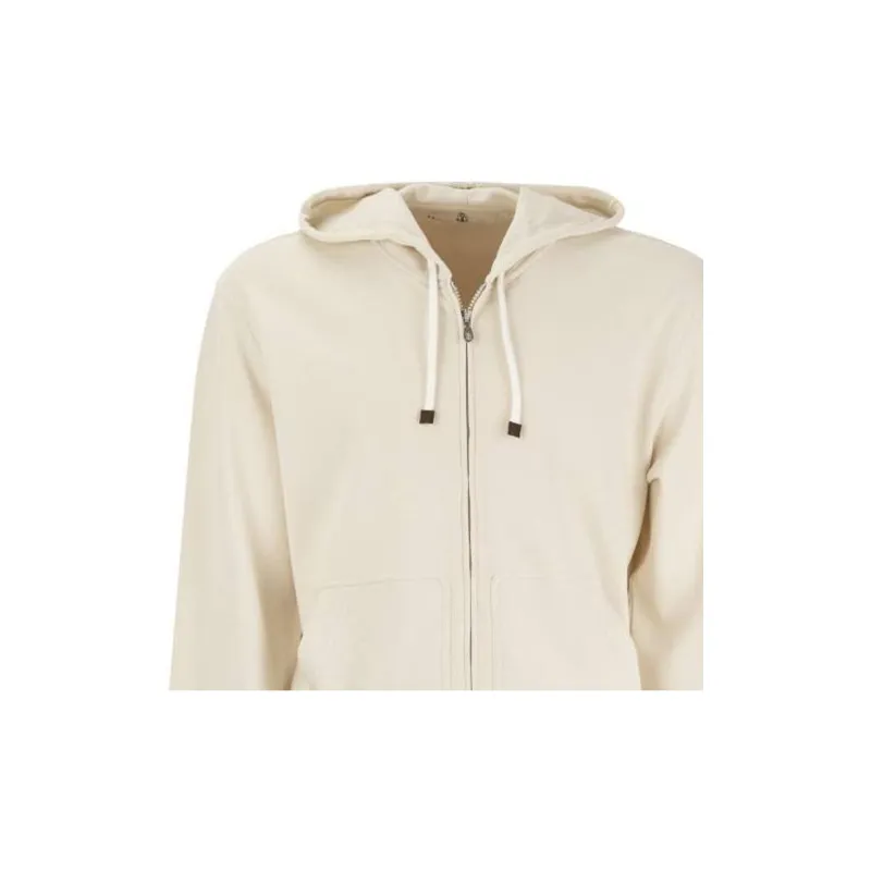 Brunello Cucinelli Zipped Drawstring Hoodie-5