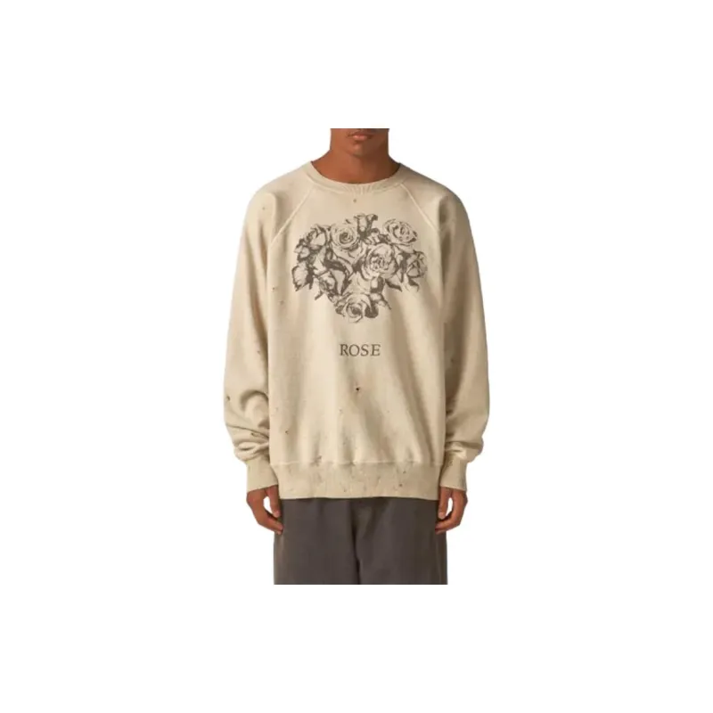 SAINT Mxxxxxx Rose print Crew neck Sweatshirt-1