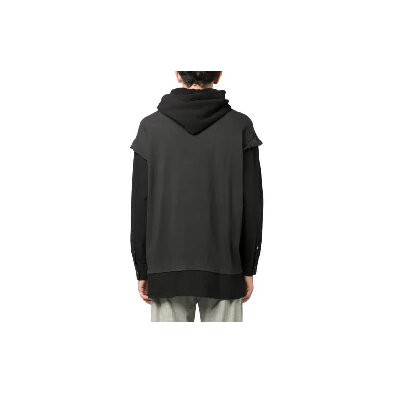 MM6 Maison Margiela Long sleeve Layered Hooded T shirt-2
