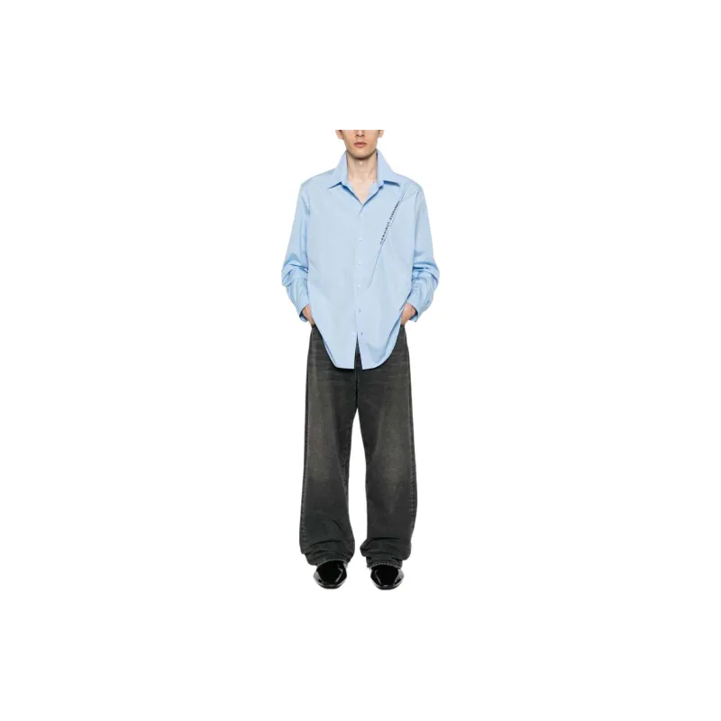 Y/Project Logo Embroidered Long Sleeved Shirt-1