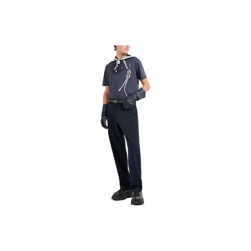 EMPORIO ARMANI Jersey T shirt With Rope Embroidery And Asv Logo-1