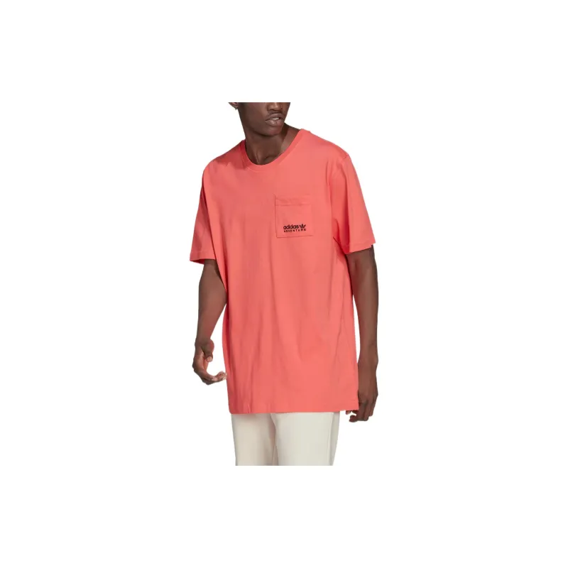 Adidas Originals Adventure C Butterfly T Shirts Men Swirl Neon Red-1