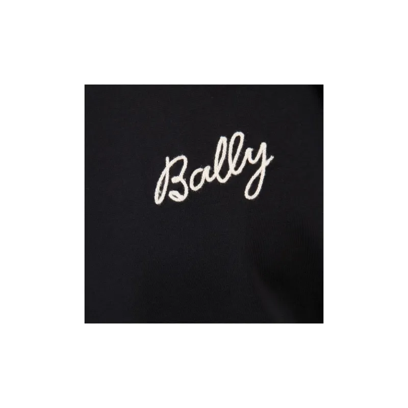 BALLY Logo embroidered Organic Cotton T shirt-4