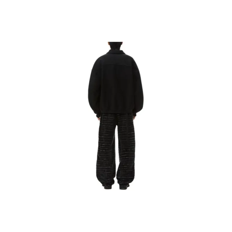 Alexander Wang Wide leg Velvet Track Pants-2