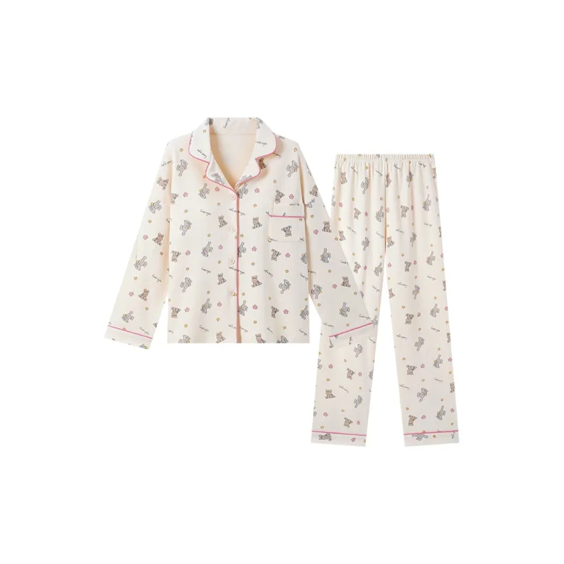 OUSHIBO Pajama Set Women's Apricot-0