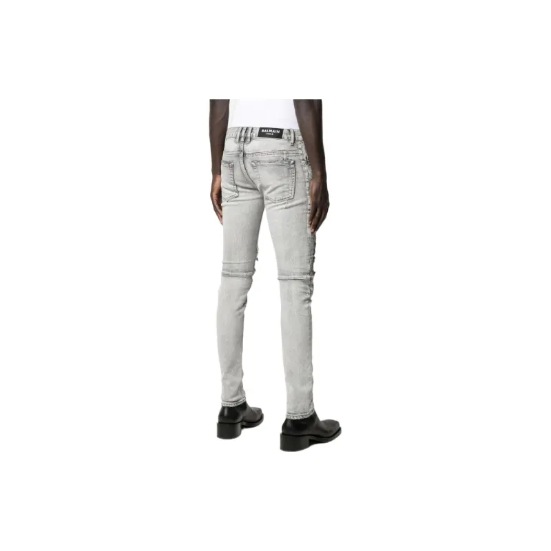 BALMAIN Jeans Men Gray-2
