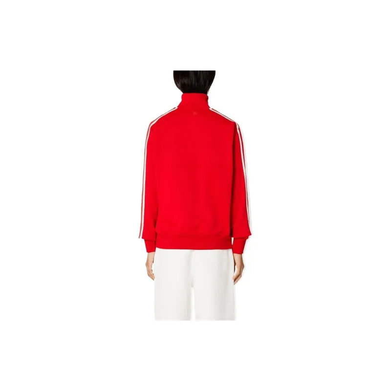 AMIPARIS Striped Short zip Pullover Sweatshirt-2