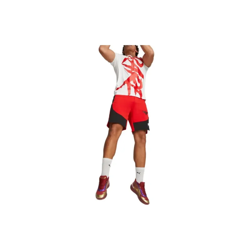 PUMA Casual Shorts Men Mountain Lion Red-4
