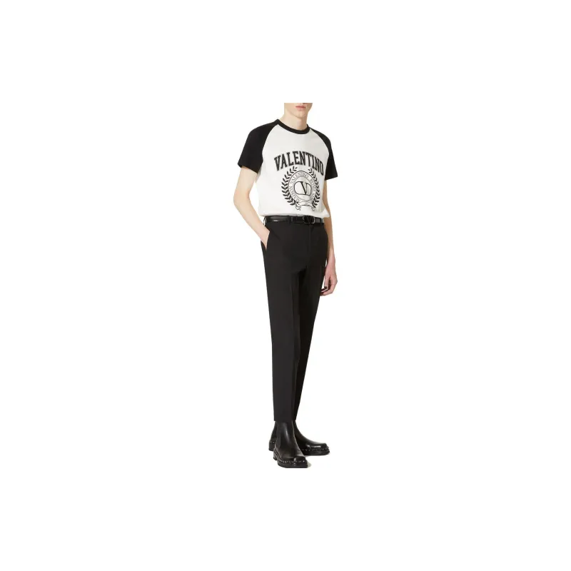 Valentino Logo Printed Crewneck T Shirt-4