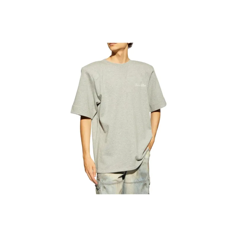 BALMAIN Logo Embroidered Crewneck T Shirt-2