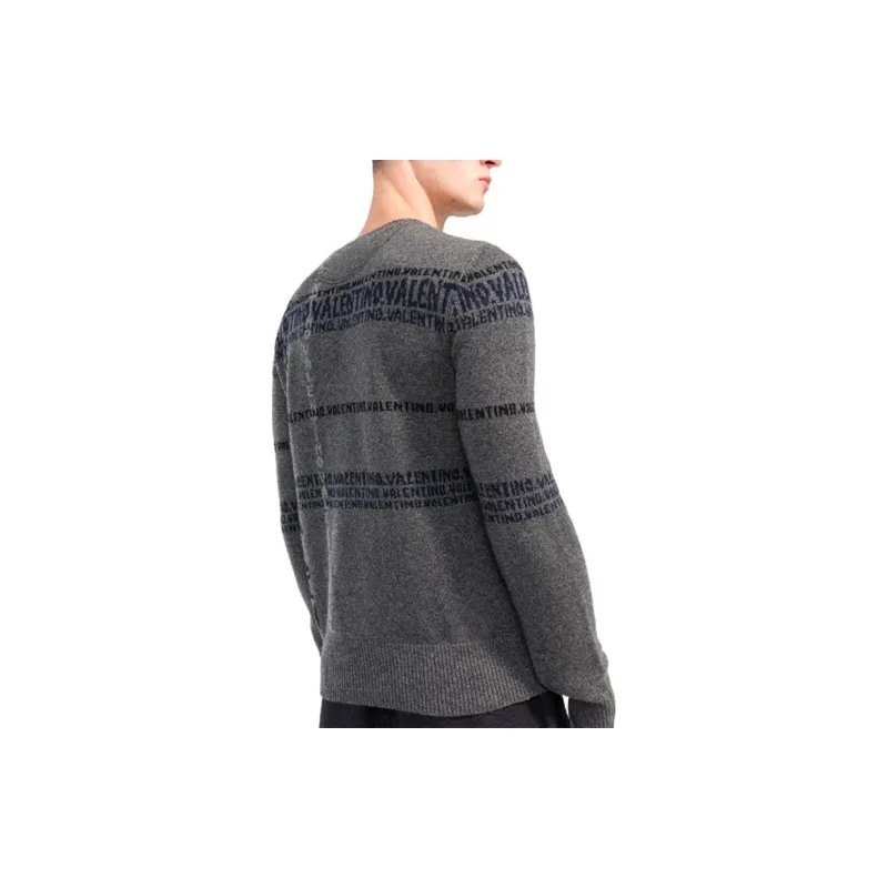 Valentino Cashmere Sweaters Men Gray-3