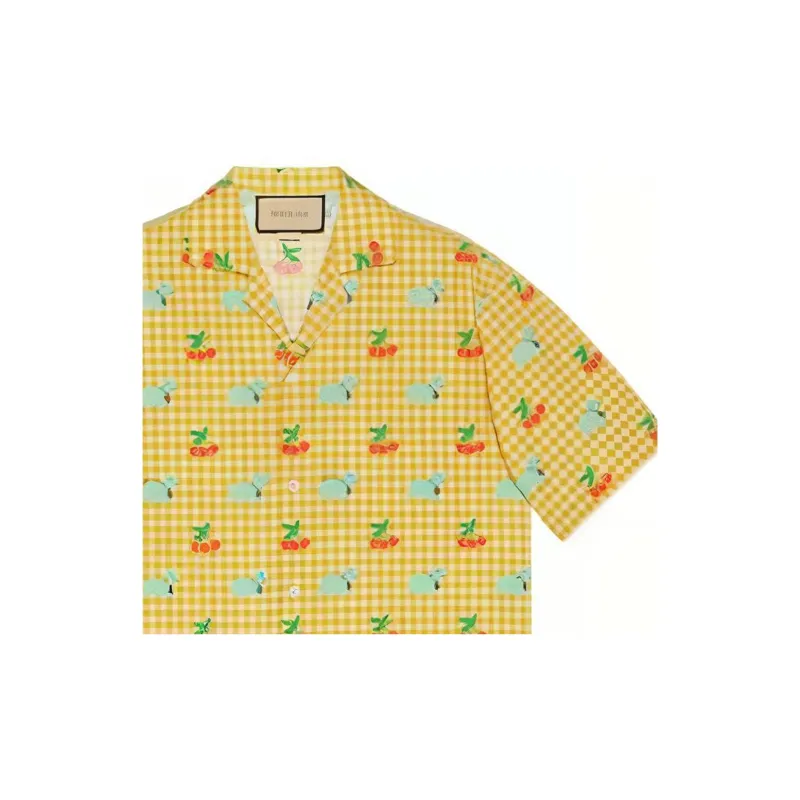 GUCCI X Harry Styles Co branded Shirt Men's Yellow-4