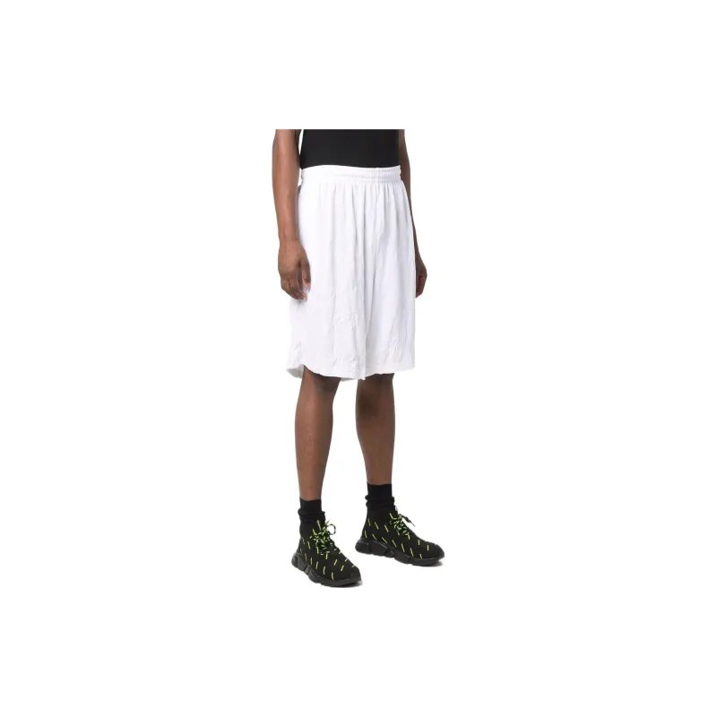 Balenciaga Casual Shorts Loose Fit Men's White-3