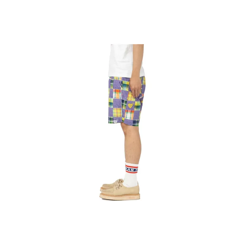 HUMAN MADE SS23 PATCHWORK PRINTED Series Casual Shorts Unisex Blue-4