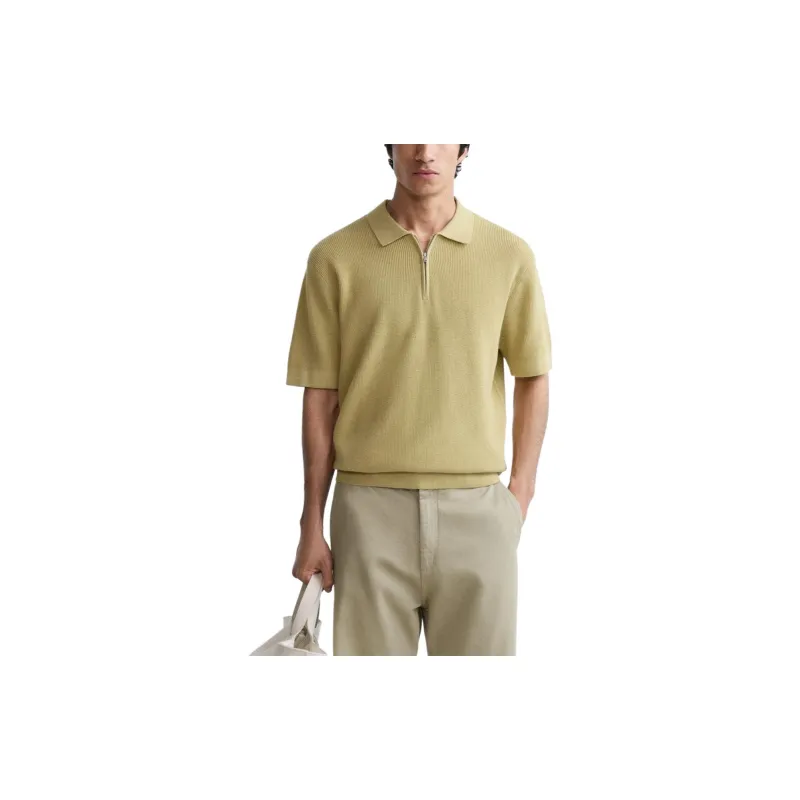 ZARA Polo Shirts Men Mustard-1