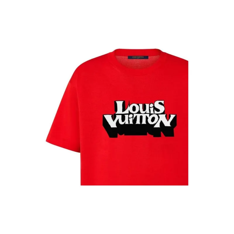 LOUIS VUITTON Lv Fall Series T Shirt Men's Red-3