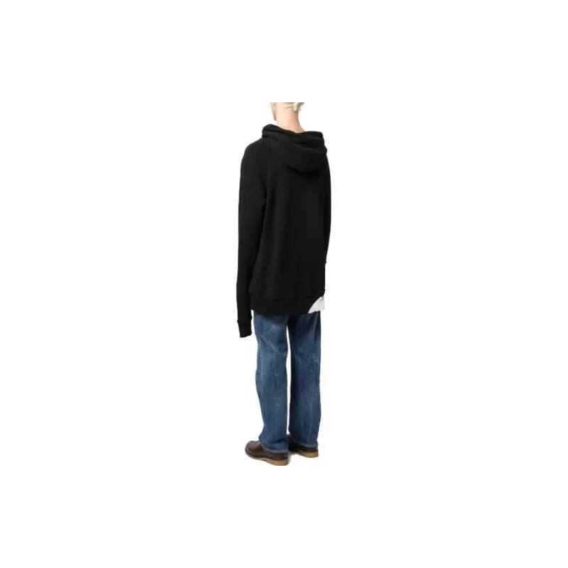 GREG LAUREN Multi Fragment Distressed Hoodie-2