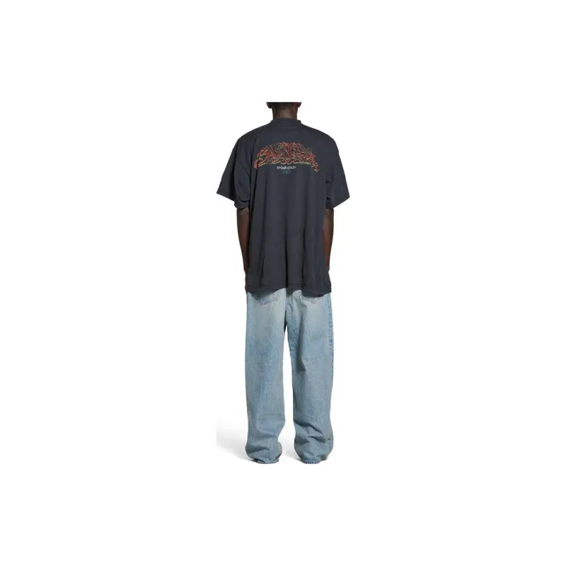 Balenciaga Logo print Cotton T shirt-6