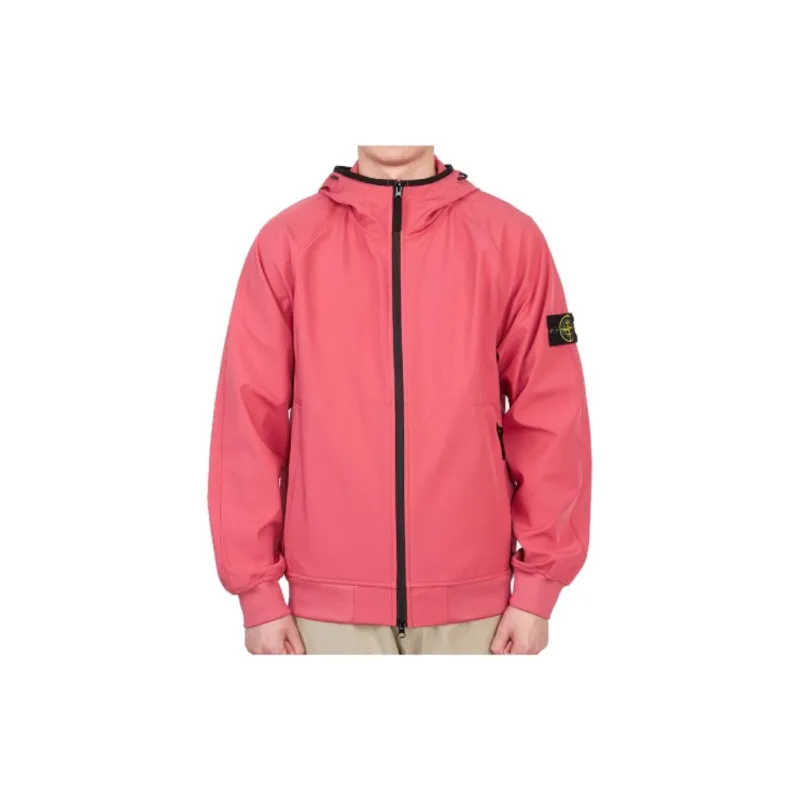 STONE ISLAND LIGHT SOFT SHELL R SERIES SOFT SHELL Jackets Coats Men's Fuchsia-3