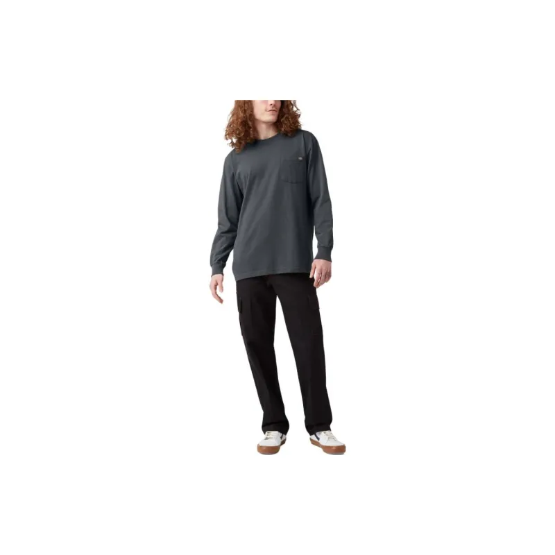 Dickies Heavyweight Long Sleeve Pocket T-Shirt T-Shirt Men's Charcoal Gray-4