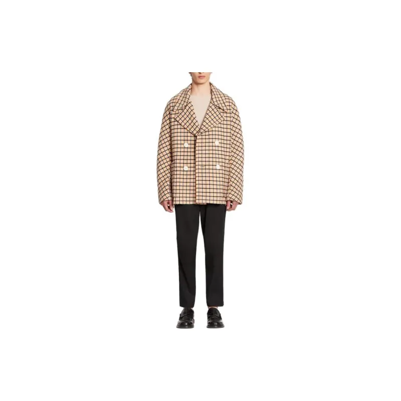 Lanvin Check pattern Virgin wool Peacoat-1