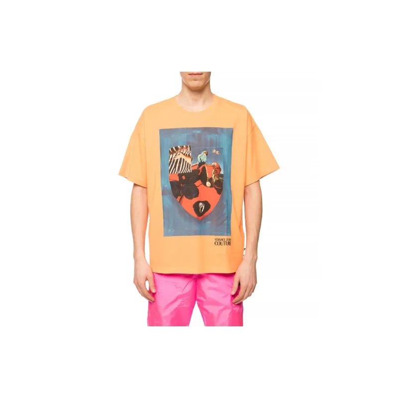 VERSACE JEANS COUTURE T Shirt Men's Orange-1