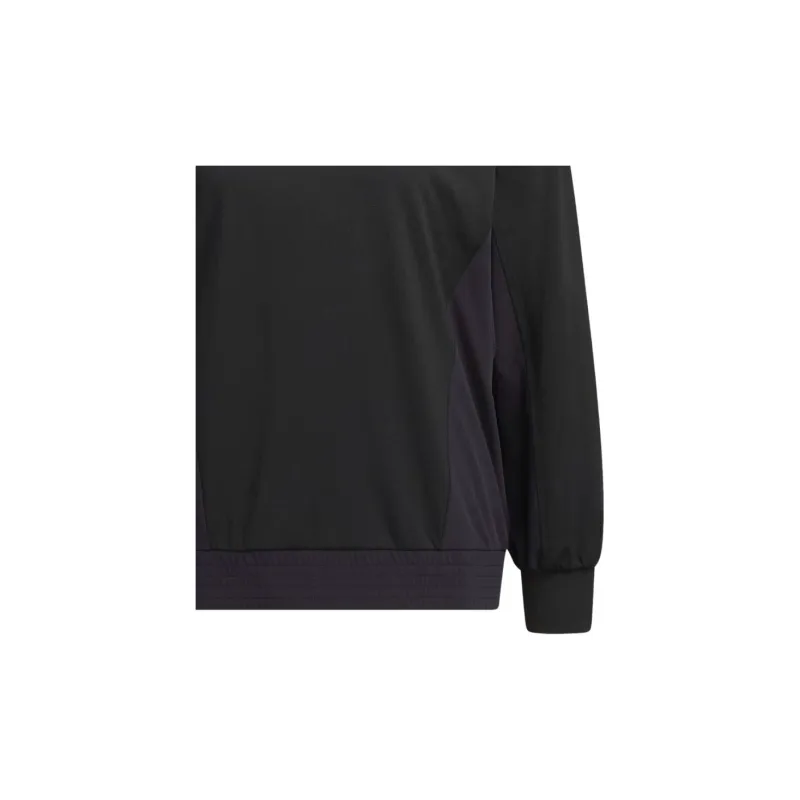Adidas Go-To Knit Woven Pullover Sweatshirt Women's Black-2