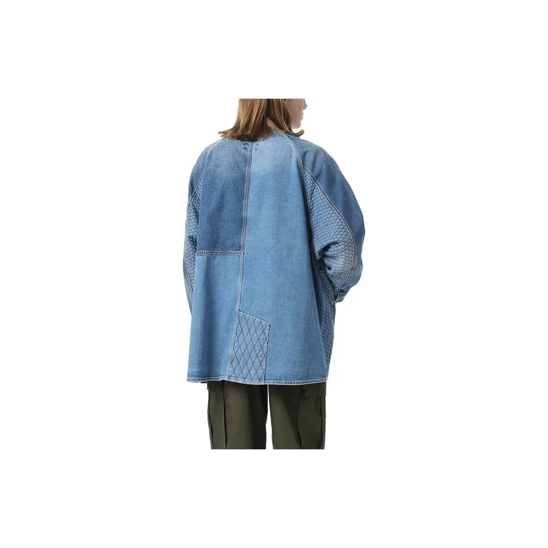 FIVE CM Loose Fit Denim Jacket Men's Blue-3