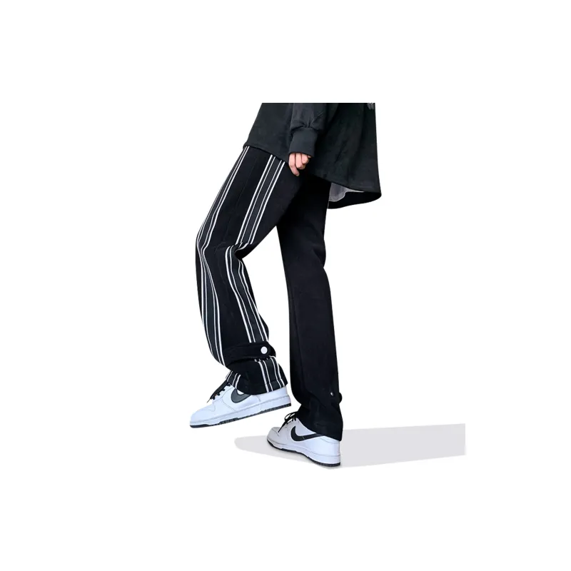 WILD LEADER Casual Pants Unisex Black-5