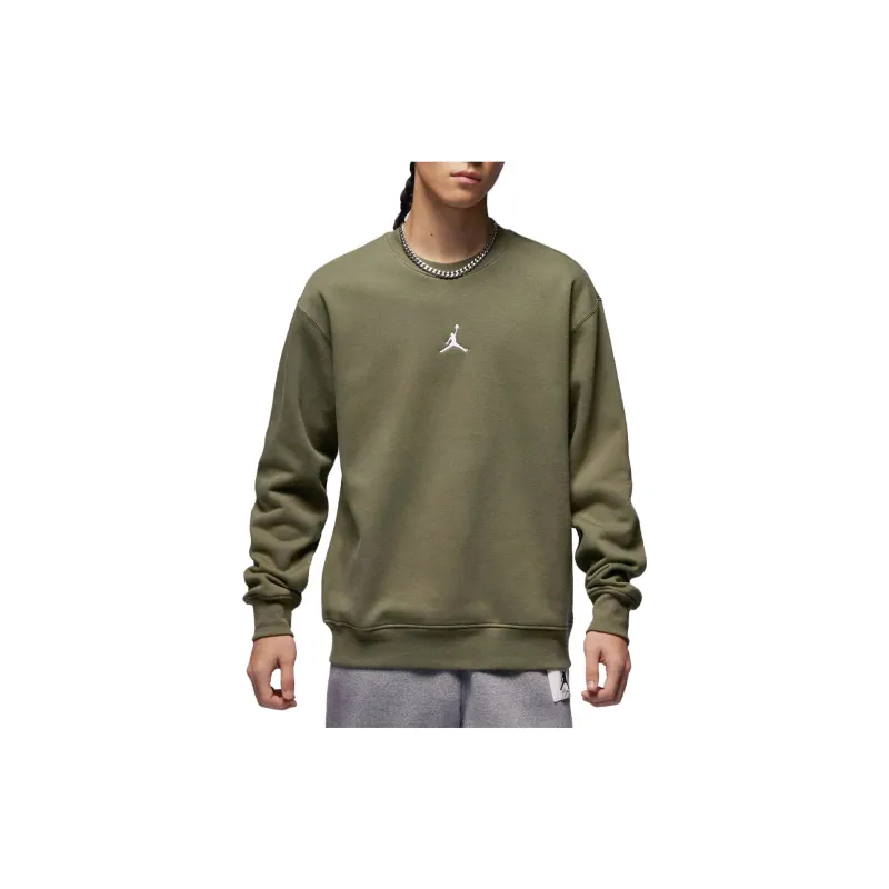 Jordan FAS M J ESS FLC CREW GCEL Sweatshirts Men Medium Olive Green-3