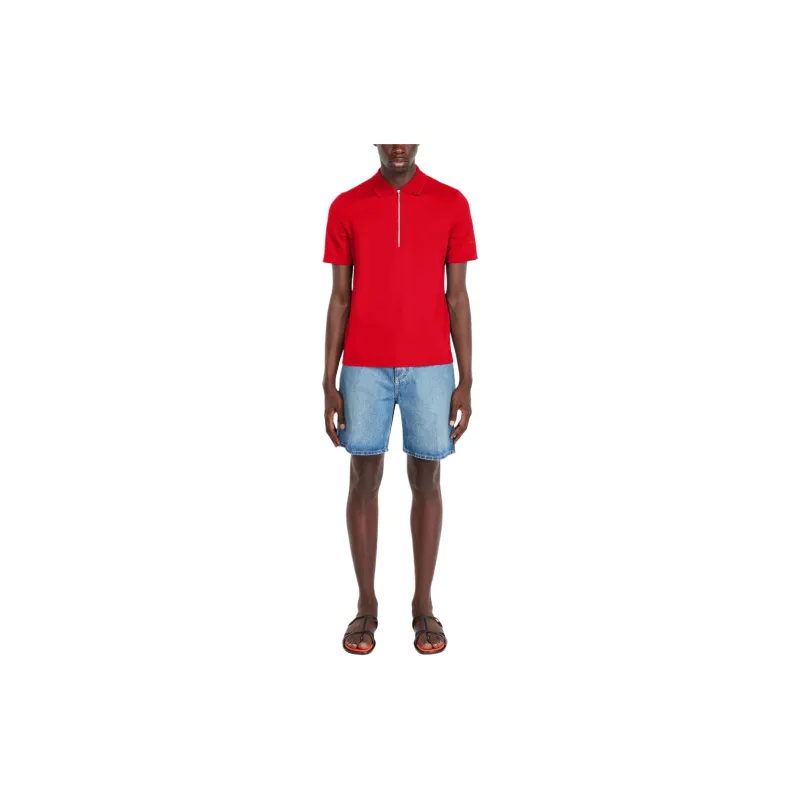Ferragamo Half zip Cotton Polo Shirt-1