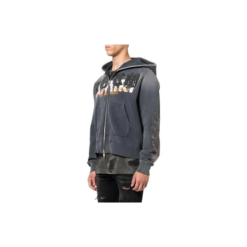 AMIRI T.G.C.W. Crystal Zip Up Hoodie-2