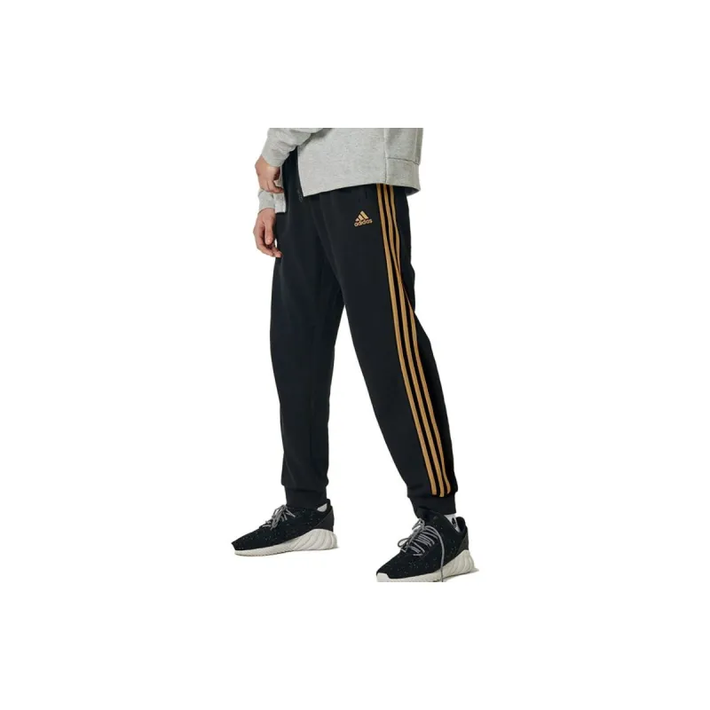 Adidas Casual Pants Men's Black Gold-2