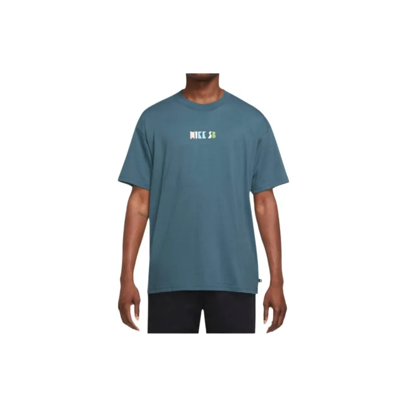 Nike T Shirts Men Gray Green-3