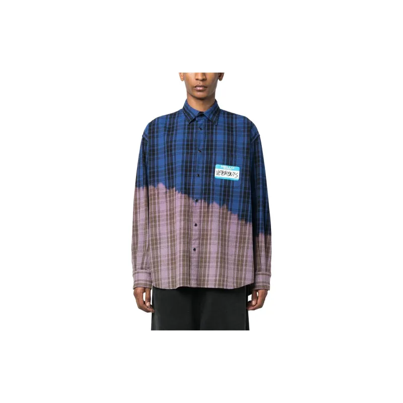 Vetements Bleach-effect Plaid Shirt-2