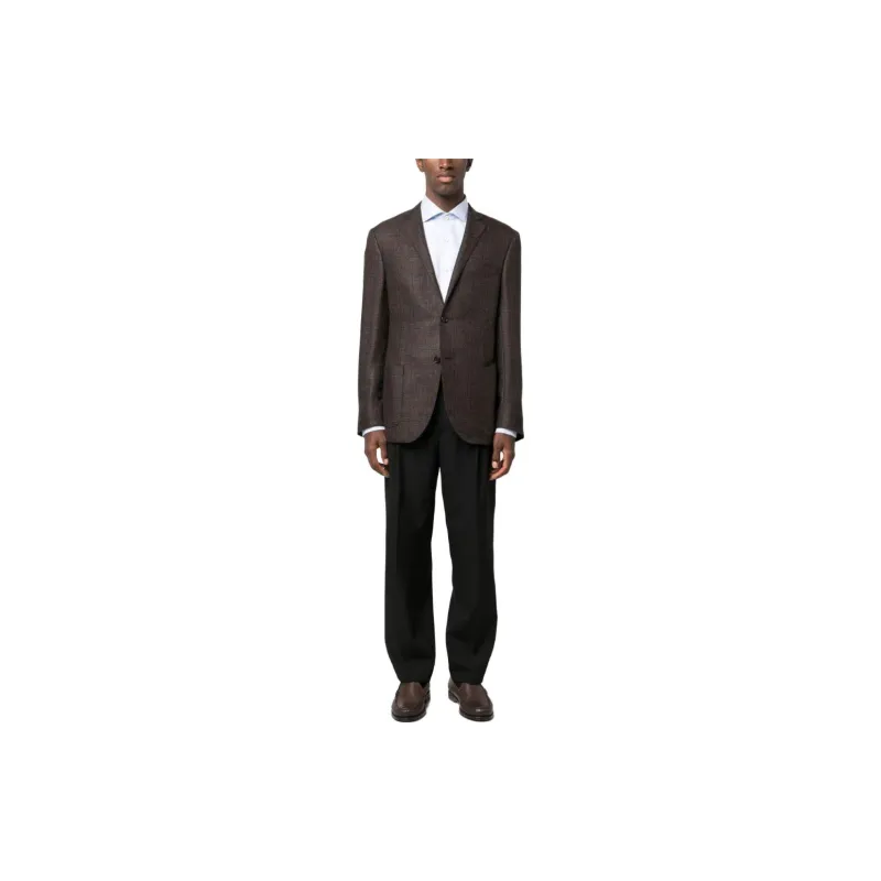Corneliani Check pattern Cashmere Blazer-1