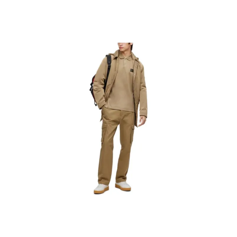 HUGO BOSS Polo Shirts Men Beige-2