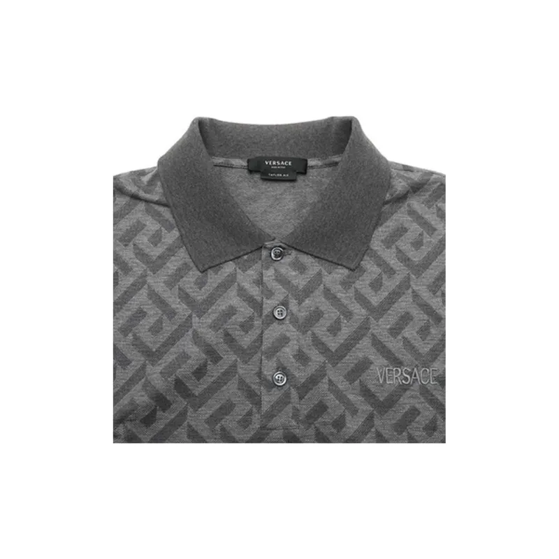 VERSACE SS23 Polo Shirt Men's Gray-7