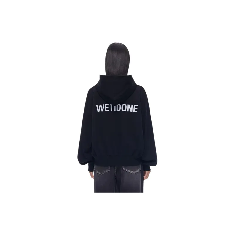 WE11DONE Teddy Bear print Cotton Hoodie-4