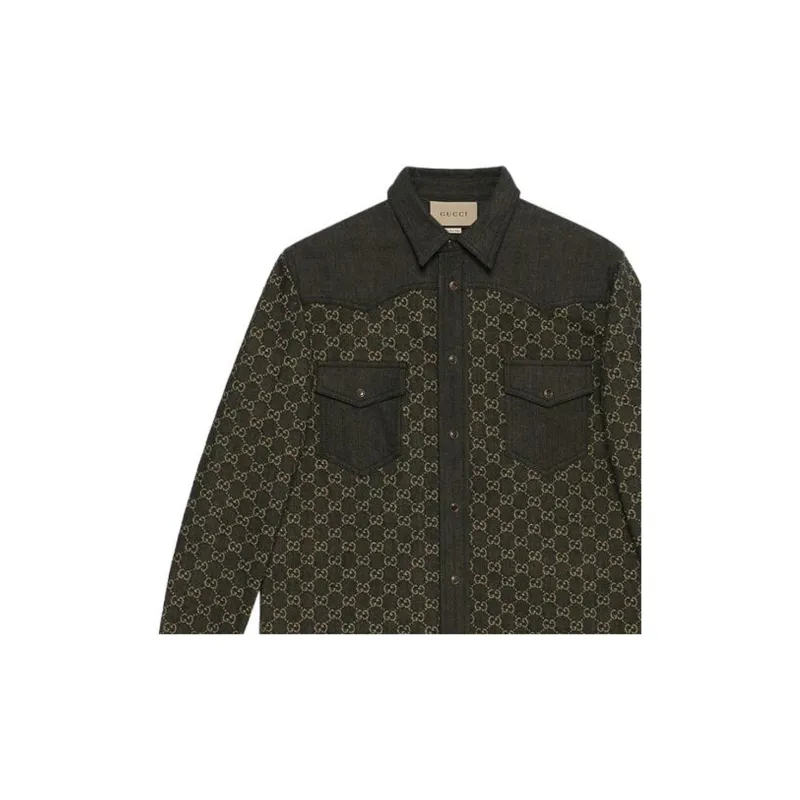 GUCCI Shirts Men Black-4