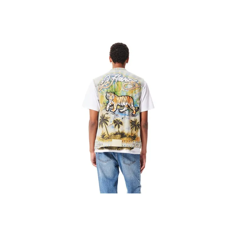 Ed Hardy FW24 Vest Men's Indigo-3