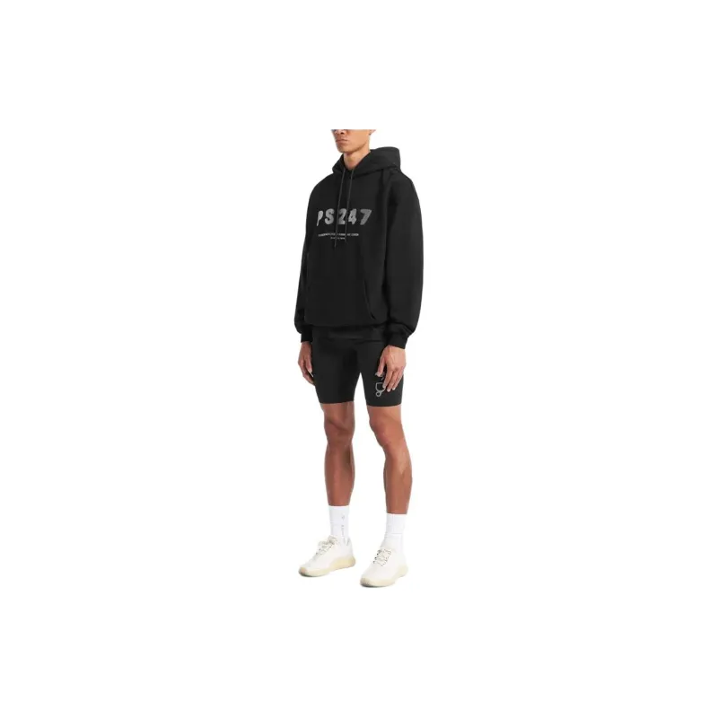 REPRESENT 247 X Puresport Oversized Hoodie Sweatshirt Men's Black-4