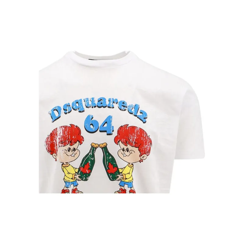 DSQUARED 2 Graphic Printed Crewneck T Shirt-7