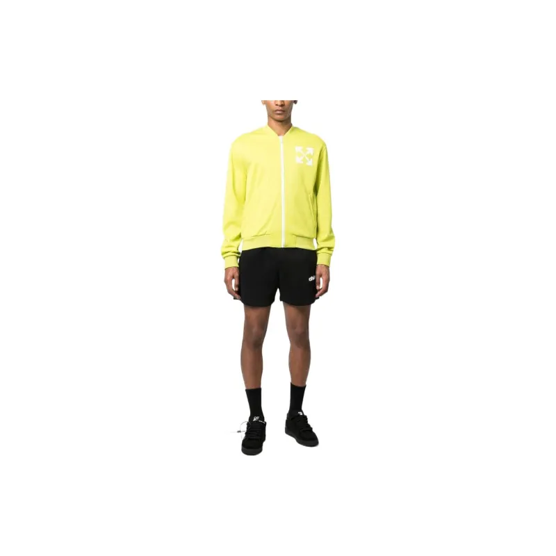 OFF WHITE Logo Embroidery Track Shorts-1