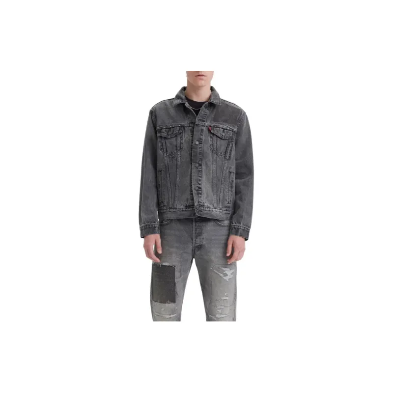 Levis Denim Jackets Men Gray-2