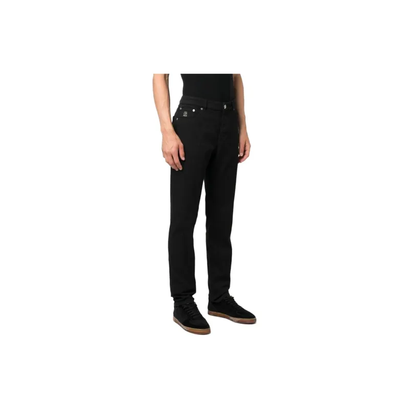 Brunello Cucinelli Logo Patch Straight Leg Jeans-3