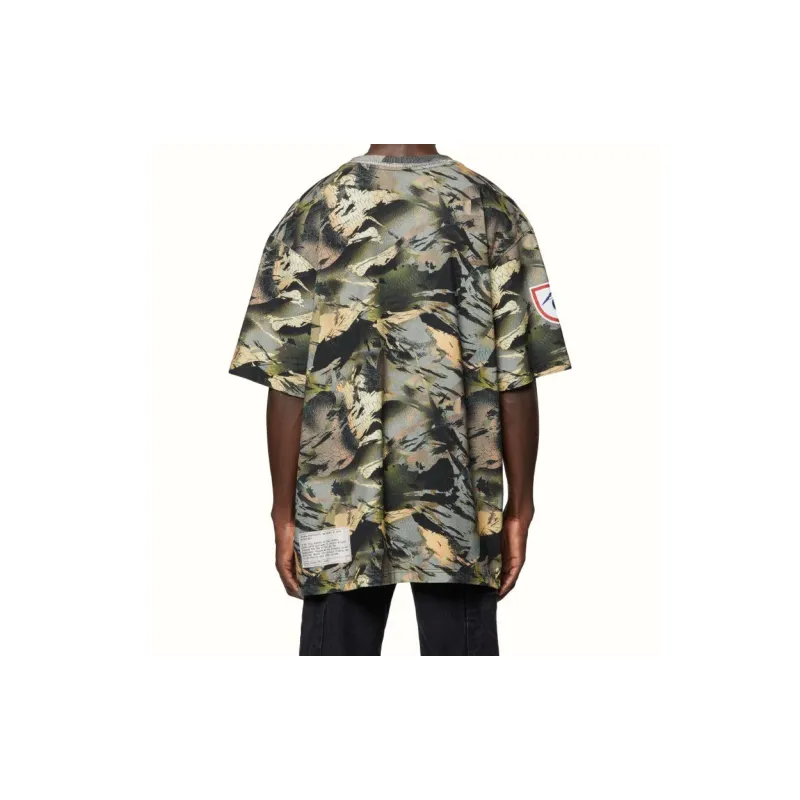 HERON PRESTON Camouflage print Cotton T shirt-2